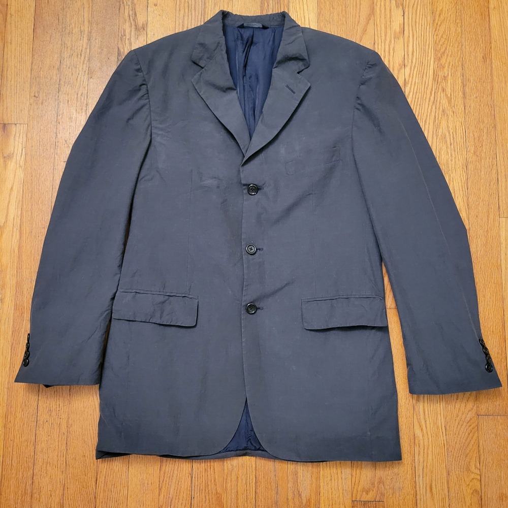 Brooks Brothers 40L Cotton Blazer Blue Sport Coat CLASSIC Preppy Academia Twee